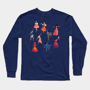 girls dressed performing dances Long Sleeve T-Shirt